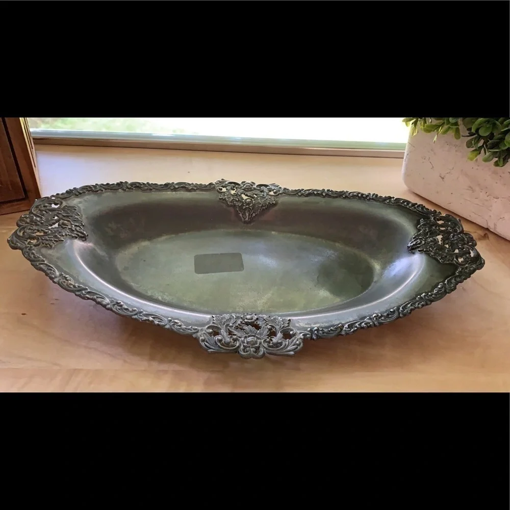 Antique Small Metal Tray